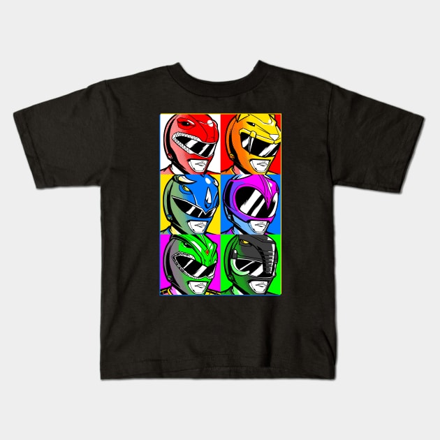 Pop Art Rangers Kids T-Shirt by juanotron